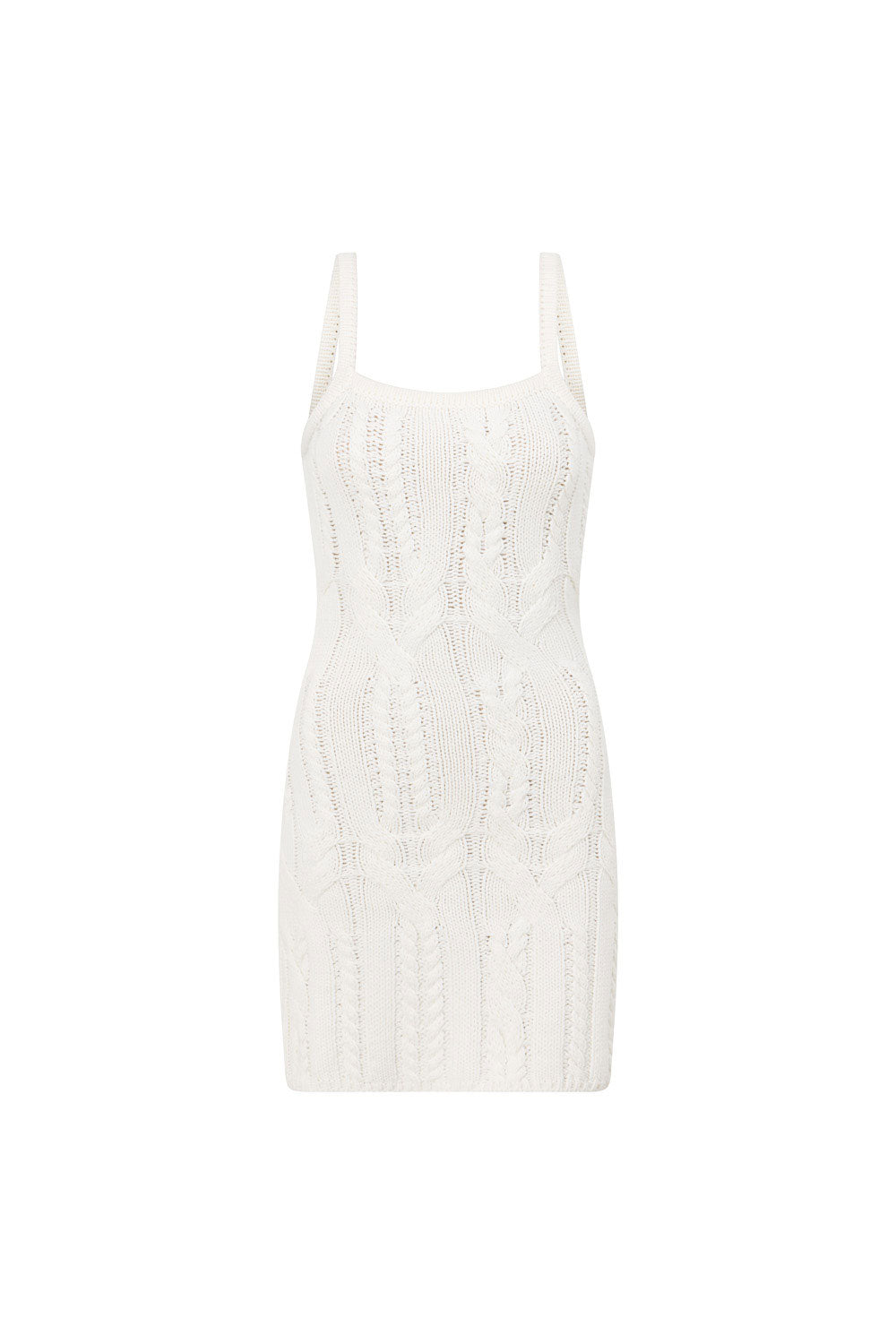 Stylish Paquita High - Quality Cotton Blend Cable Knit Fitted Mini Dress