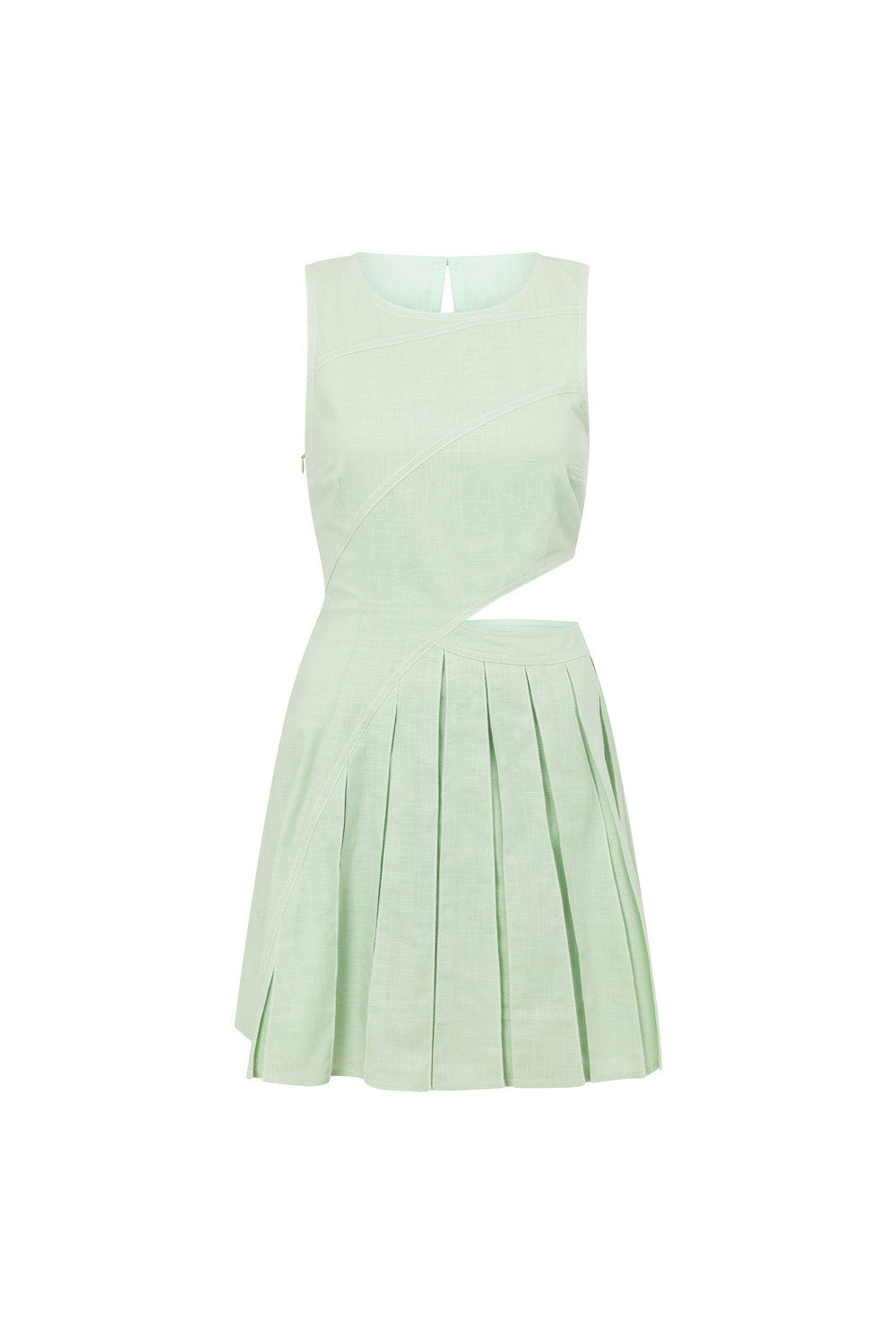 Aima Women's Cutout Mint-colored Cotton Dress