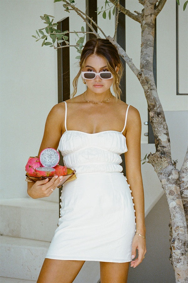 Exclusive White Pana Dress - One-of-a-Kind Sample