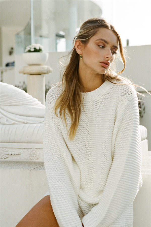 Dew-Colored Noelle Loose-Fit Knit Sweater - Sample