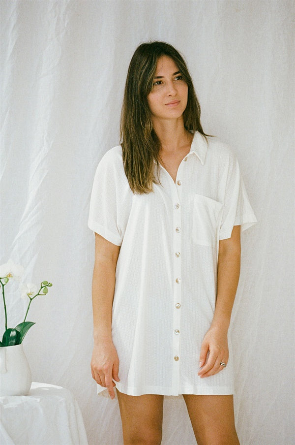 Ultra - Comfy Jersey Shirt Dress for Relaxed Sleep