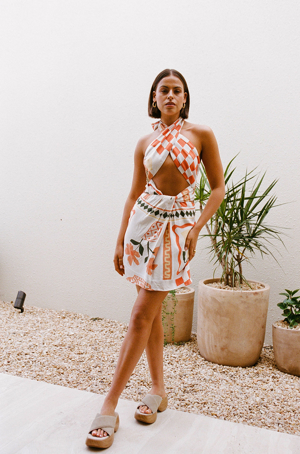 Exclusive Sample - Nelly Halter Dress in Prego Red for Fashion Lovers