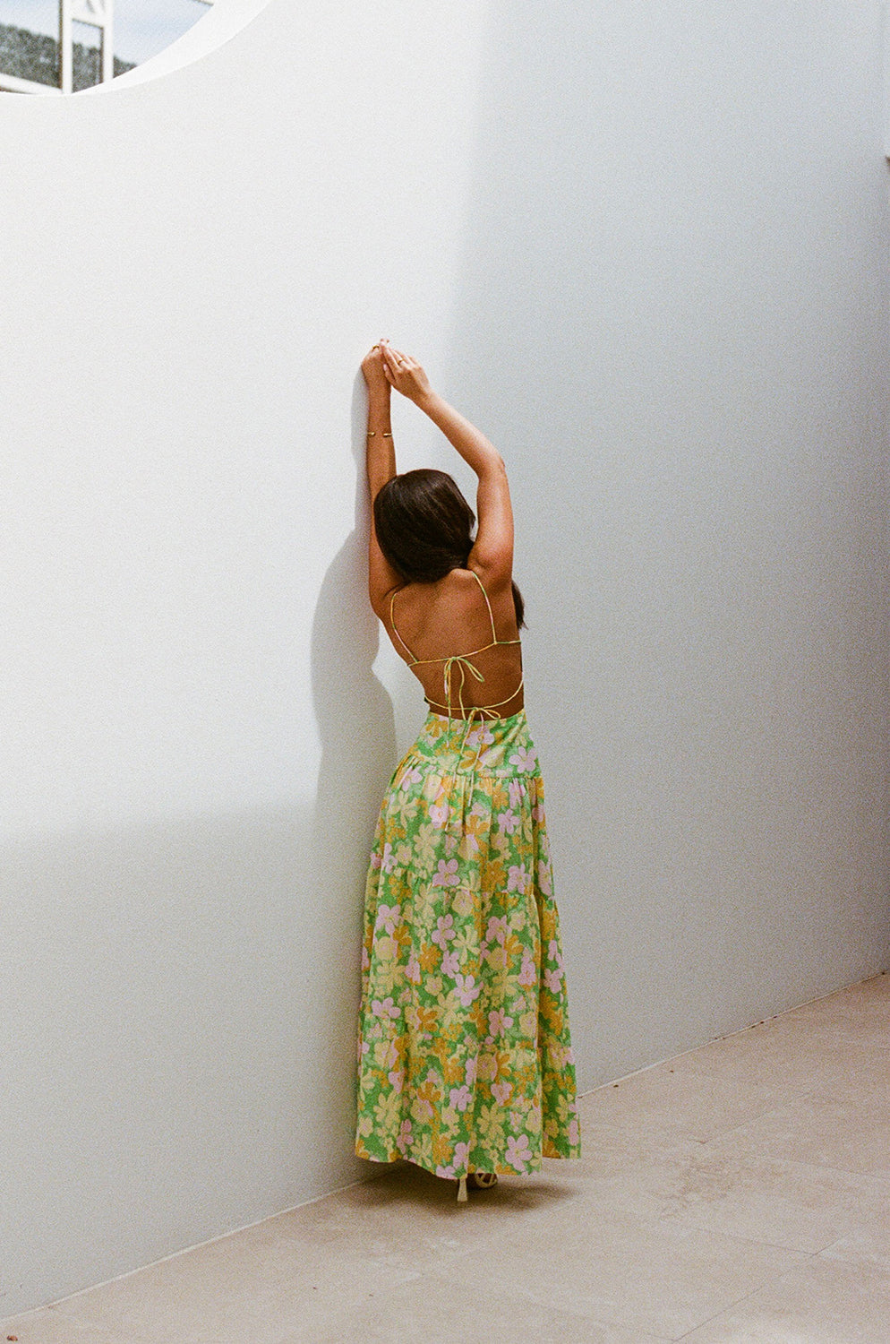Sabo's Exclusive Juniper Green Crinkle Cotton Pacey Flattering Dress