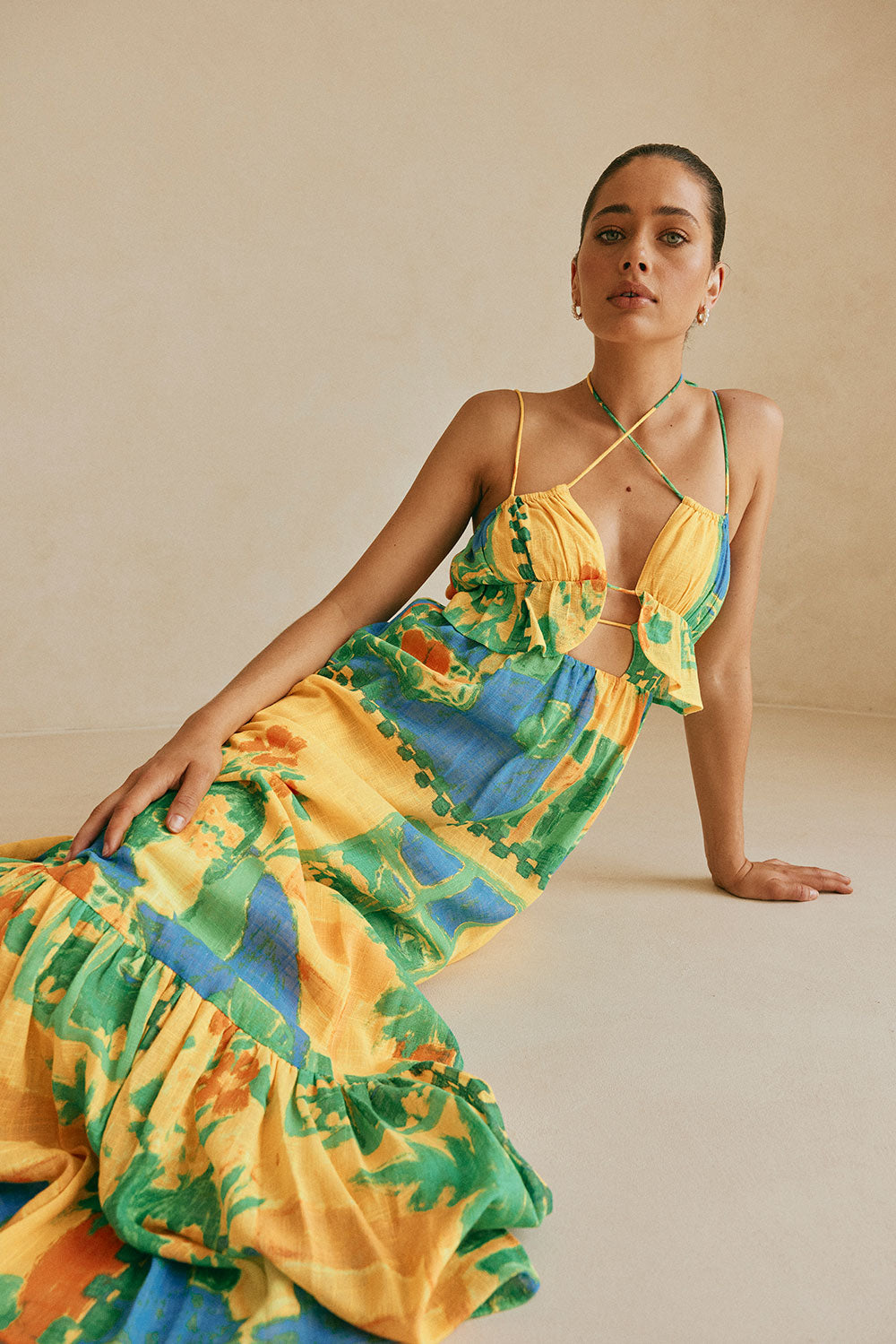 Exclusive Morning Yellow Leigh Dress with Stylish Details