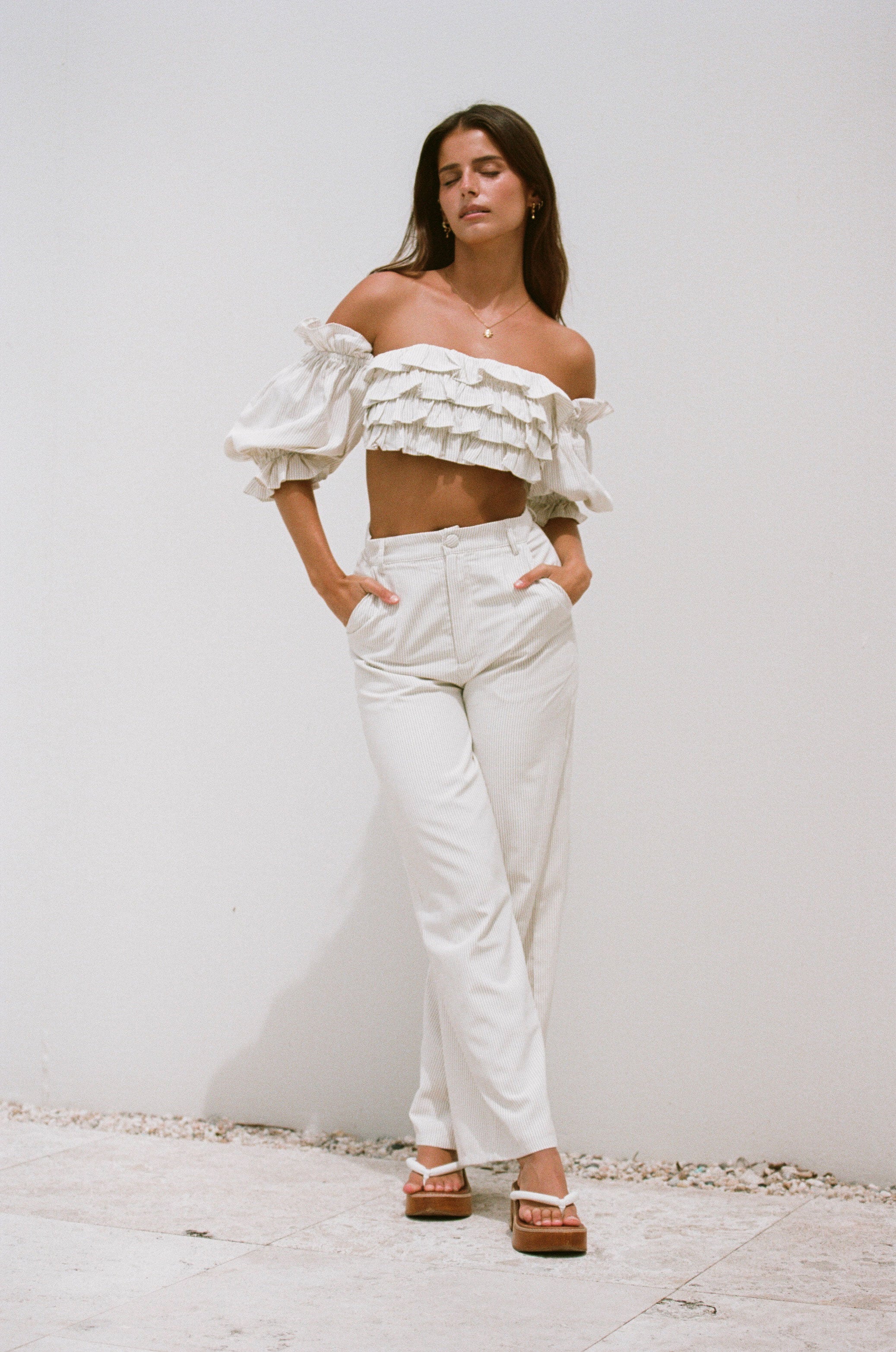 Sample Women's Coen Frilled Blouse Top