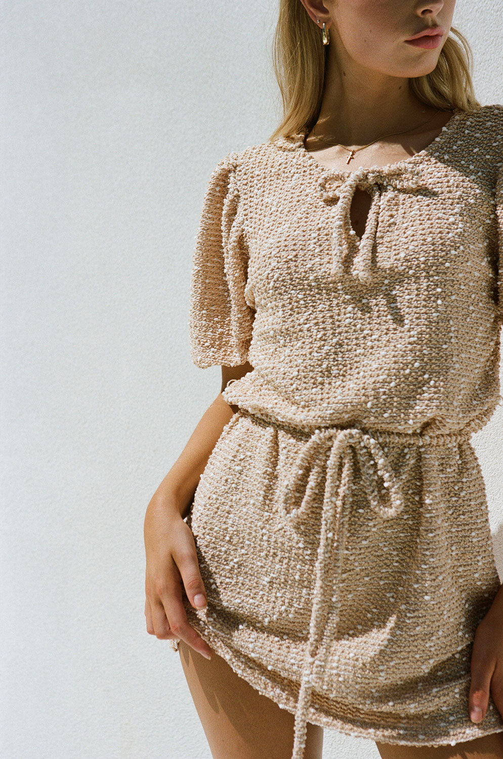 Tan Fae Dress - Unique Sample for Fashion Lovers