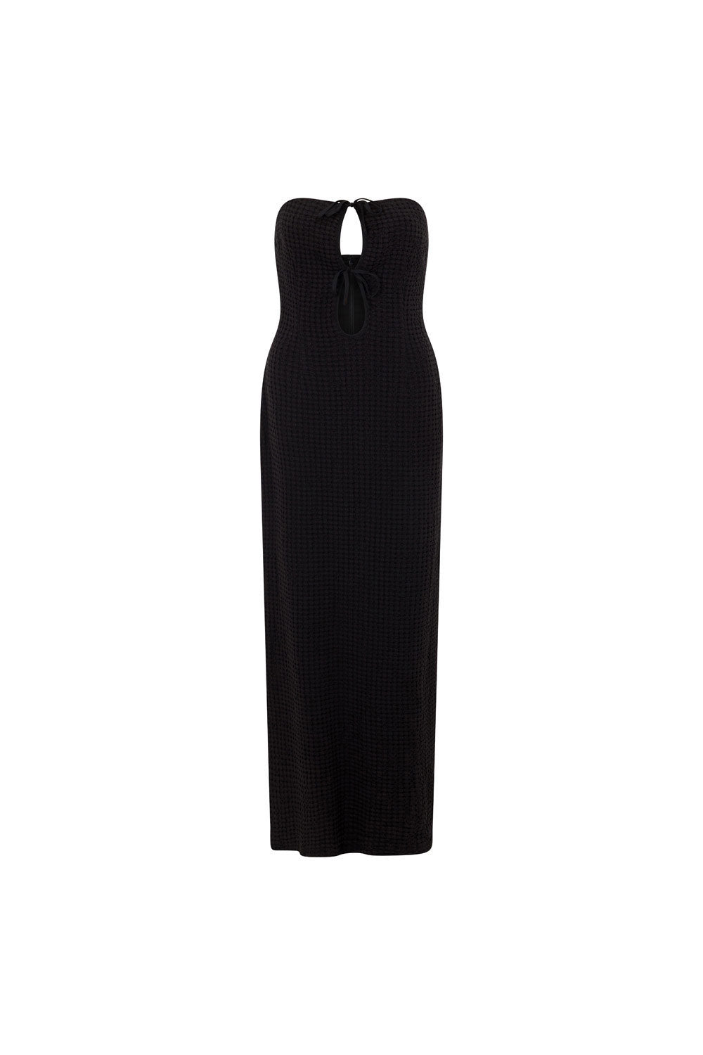 Versatile Antique Black Waffle Cotton Carla Women's Dress