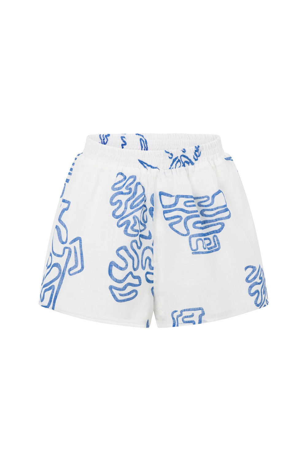 Exclusive Evoke Blue Seona High - Waisted Elasticated Shorts
