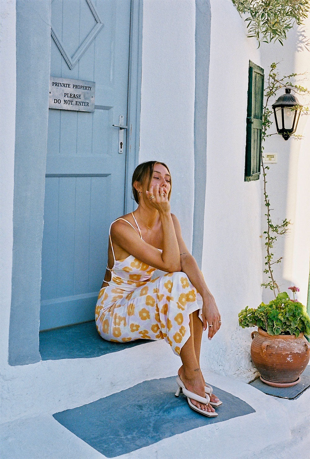 Unique Kika Dress with Smudge Floral Pattern
