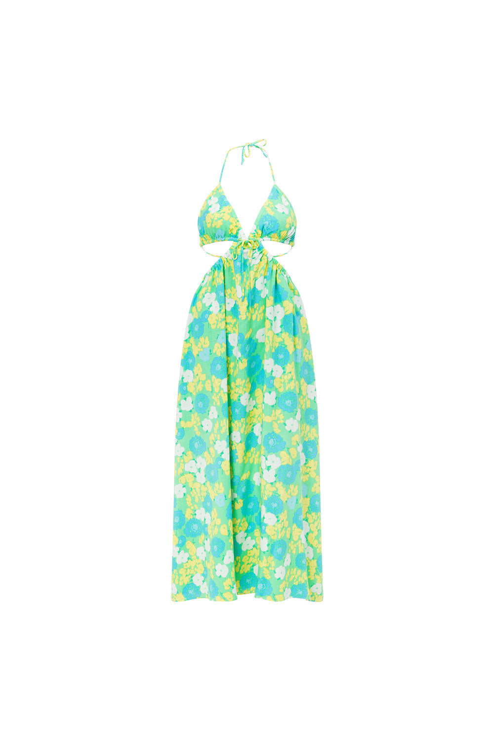 Women's Summer Tropical Print Backless Maxi Dress - Toulouse Bryony