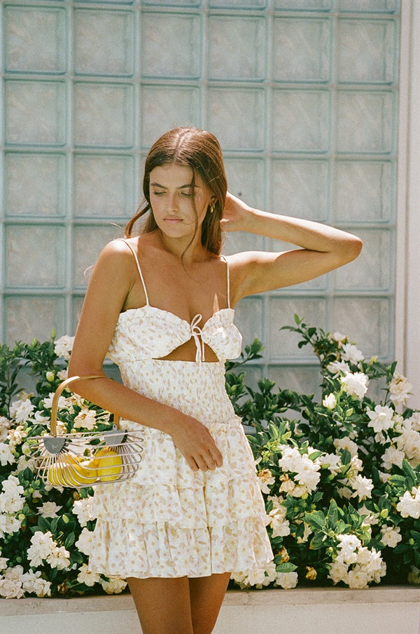 Exquisite Summer Londyn Floral Print Satin Dress