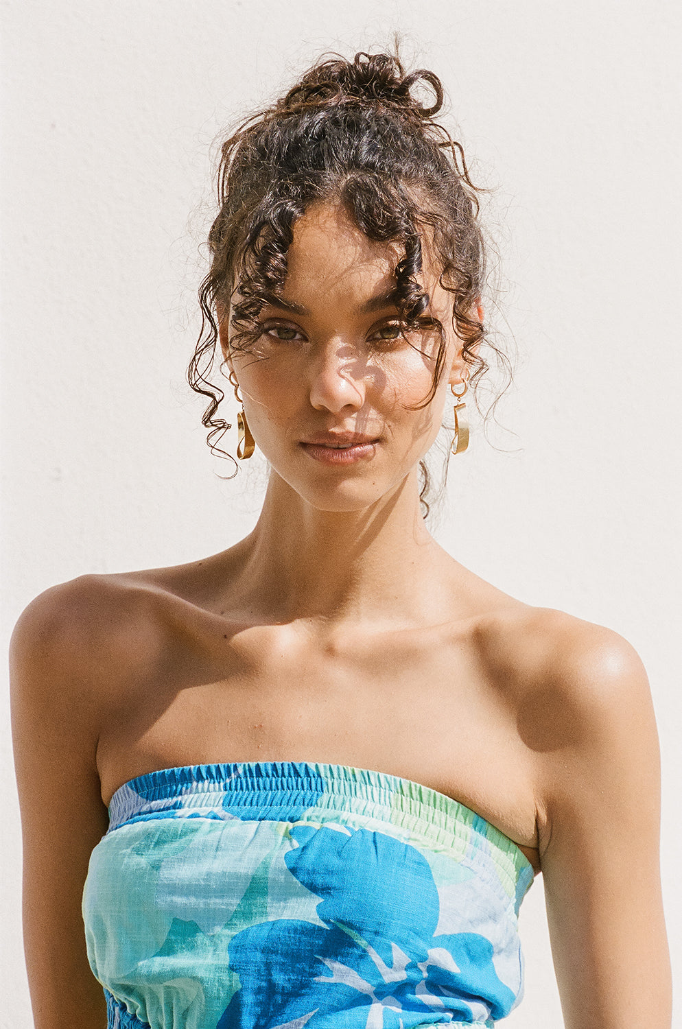 SAMPLE - Holland Women's Midi Dress with a Striking River Pattern