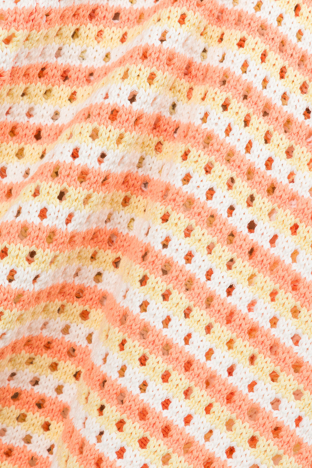 Stylish Orange Chantel Knit Top with Vintage Flair