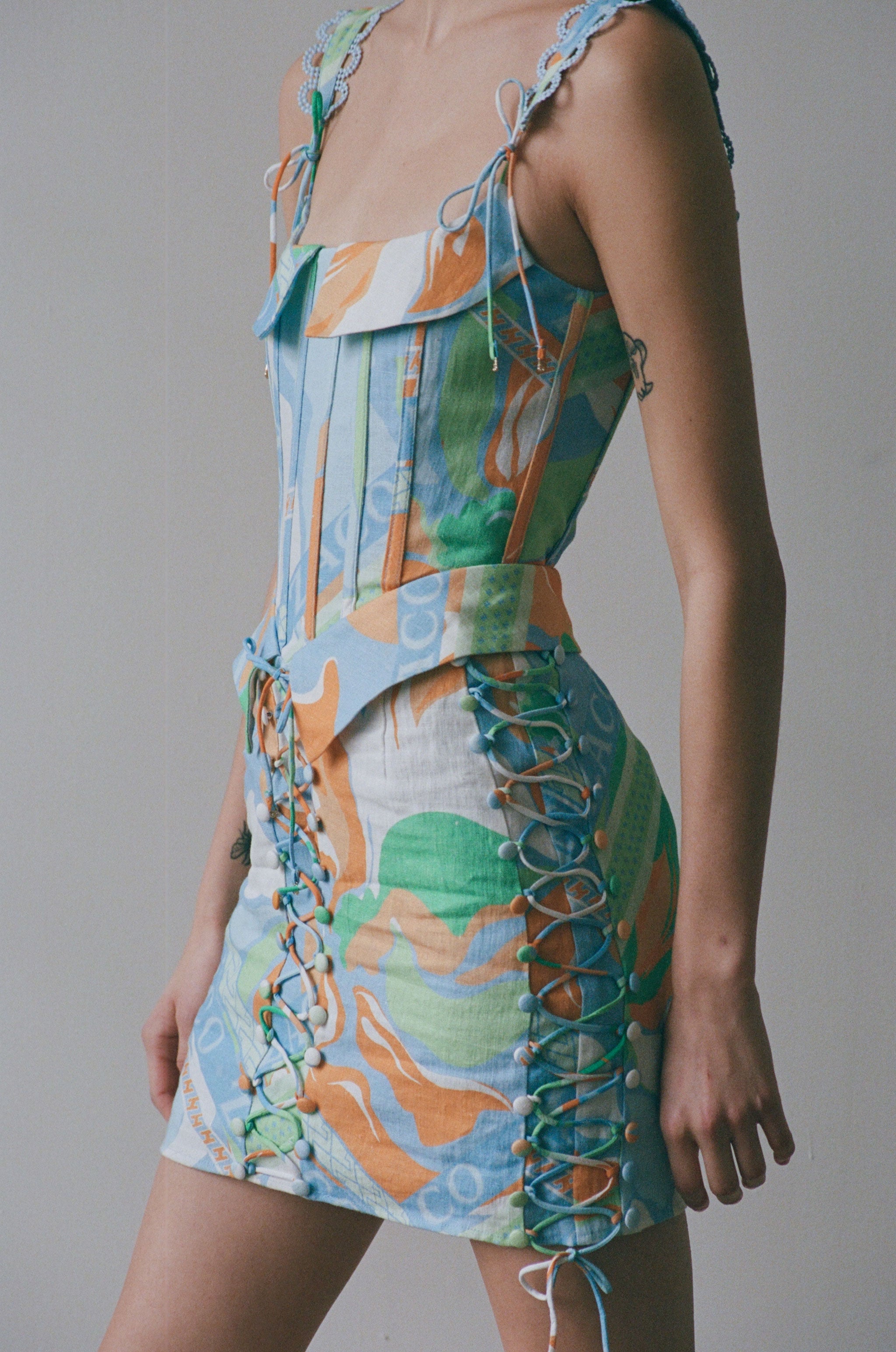 Exclusive Tyra Lace-Up Fashion Dress by Calista Aliza