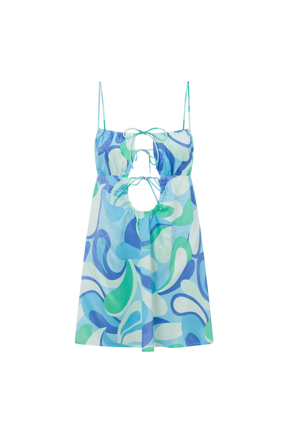 Sabo's Exclusively Designed Sadie Swirl Print Mini Dress Inspired by the 70s