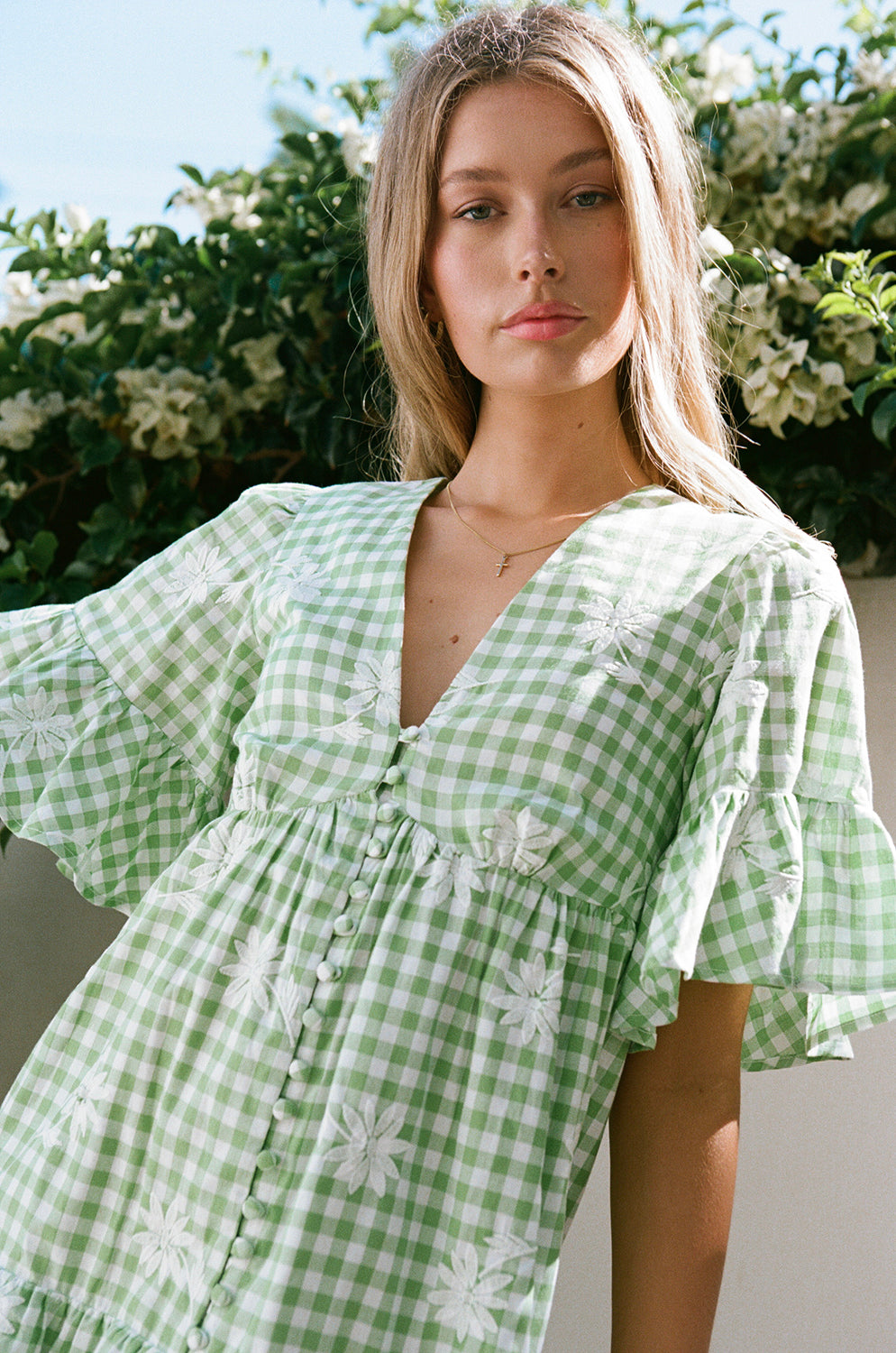 Unique Gingham Twyla Babydoll Dress - Sample Piece