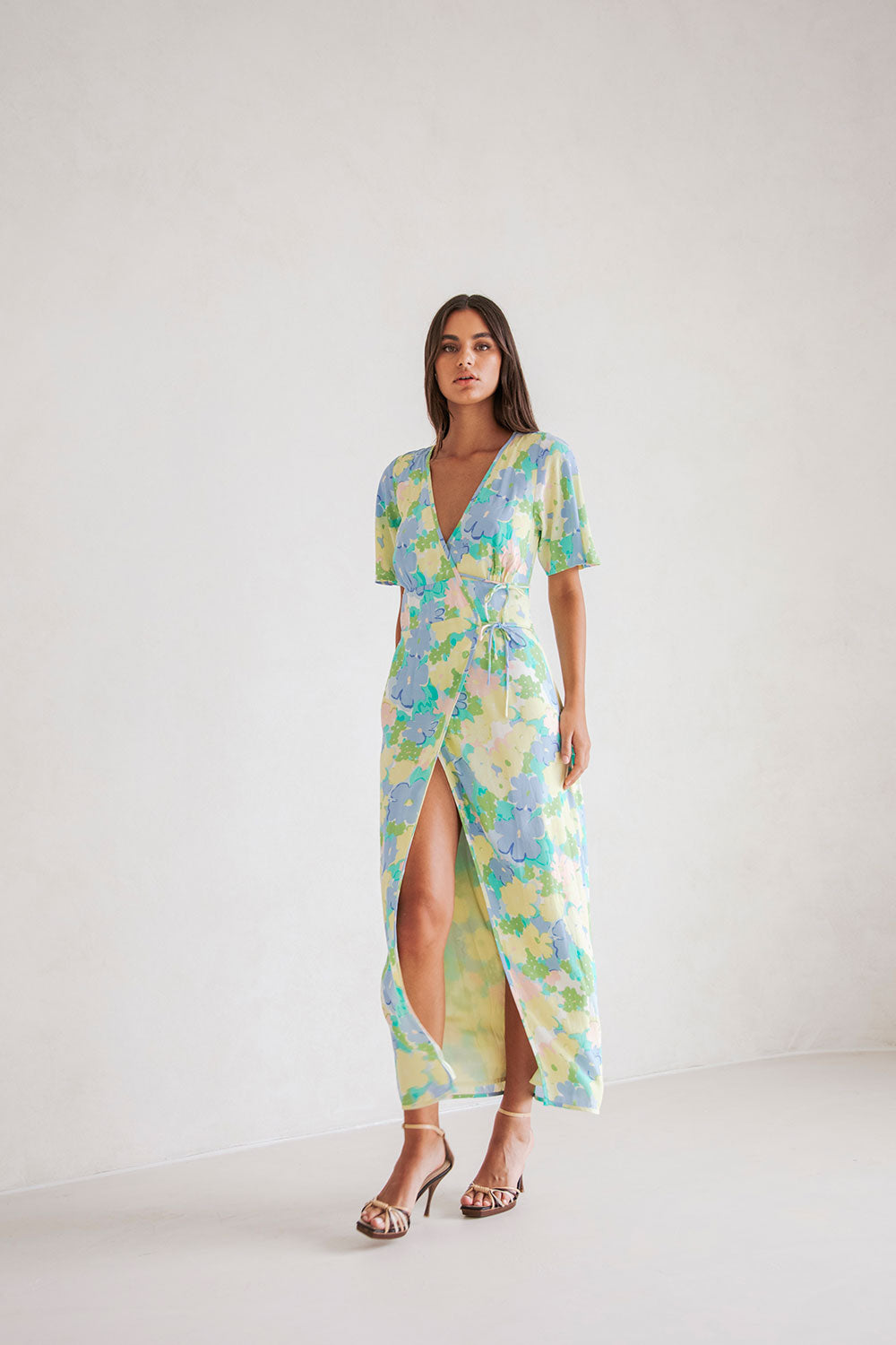 Exquisite Floral Dream Aquitaine Wrap Dress for Women