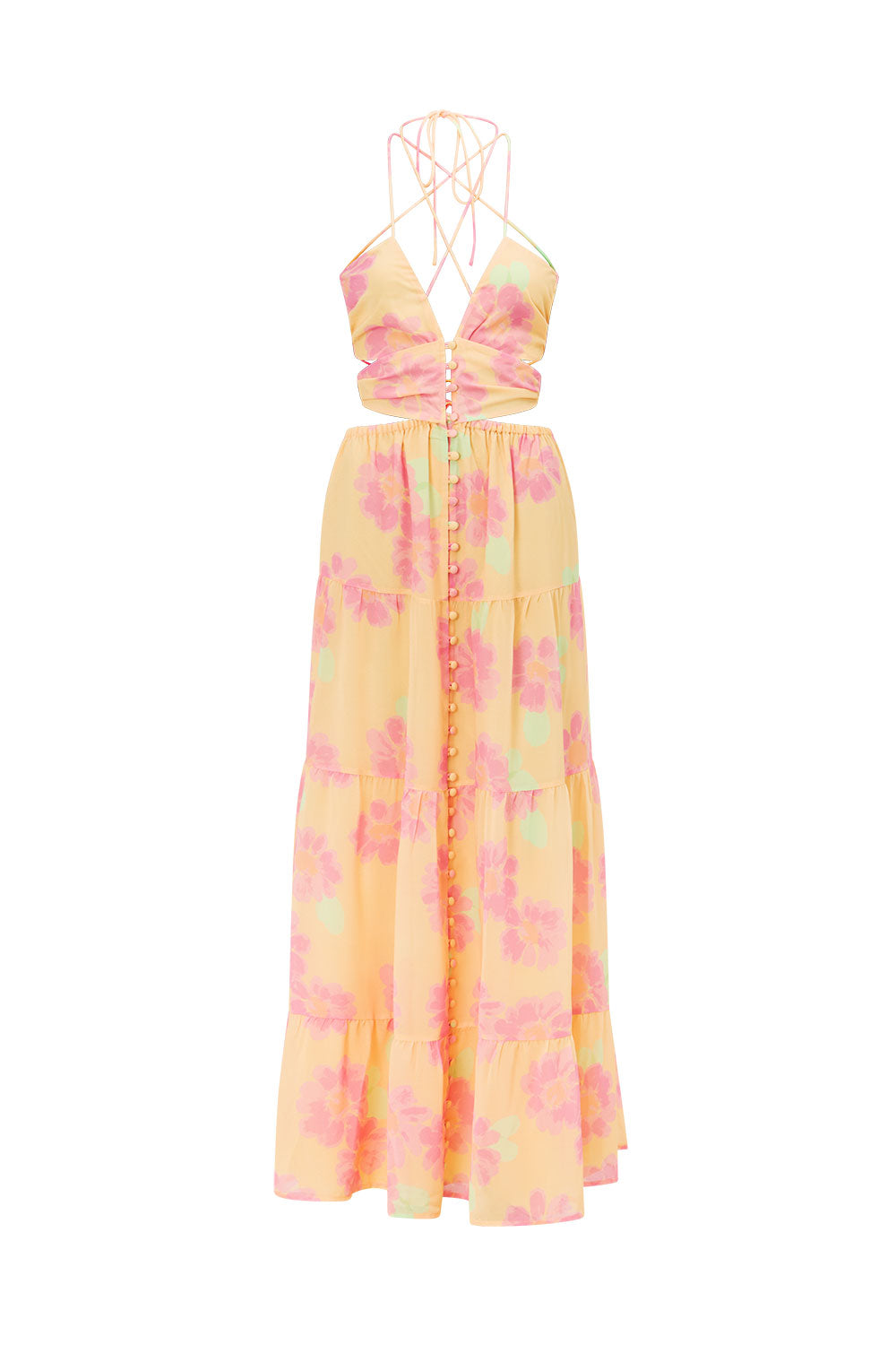 SAMPLE - Baila Women's Painted Flower Maxi Dress for Fashion Lovers