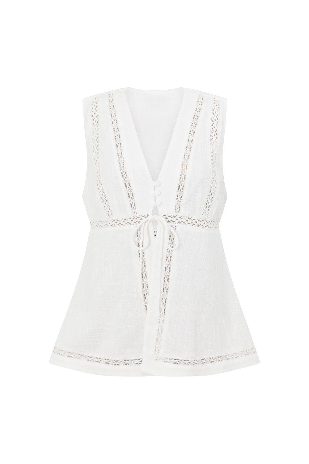 Cerelia Women's High - Quality Cotton White Fashion Top