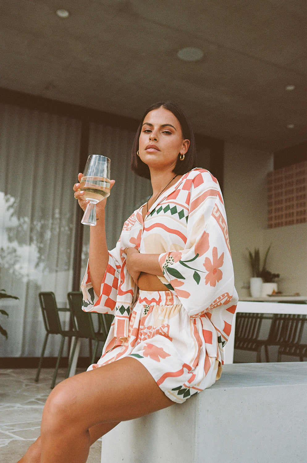 Sabo's Exclusive Women's Seona Top with Prego Rossa Print