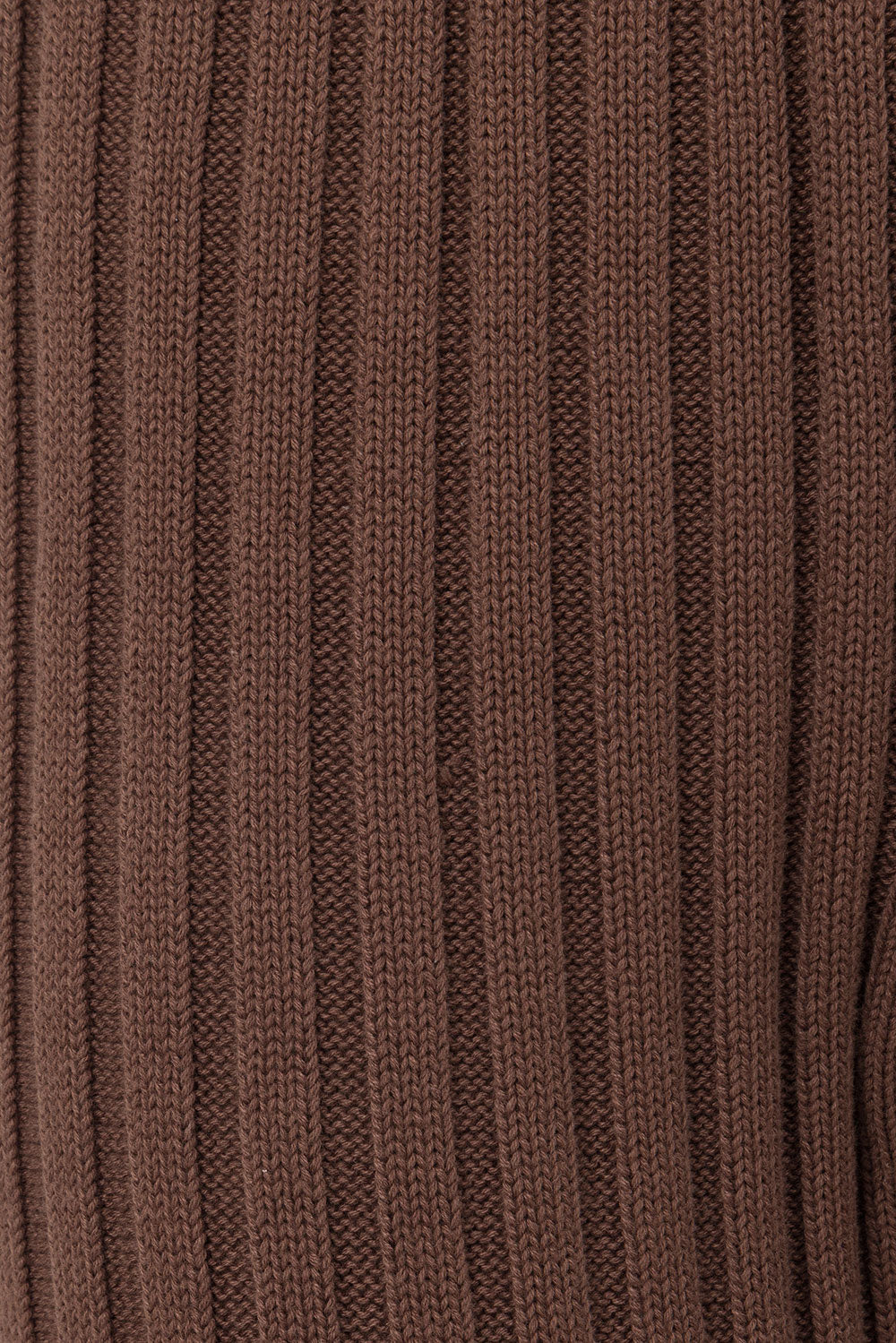 Chocolate Colored Celine Cotton Knit Ribbed Women's Pants