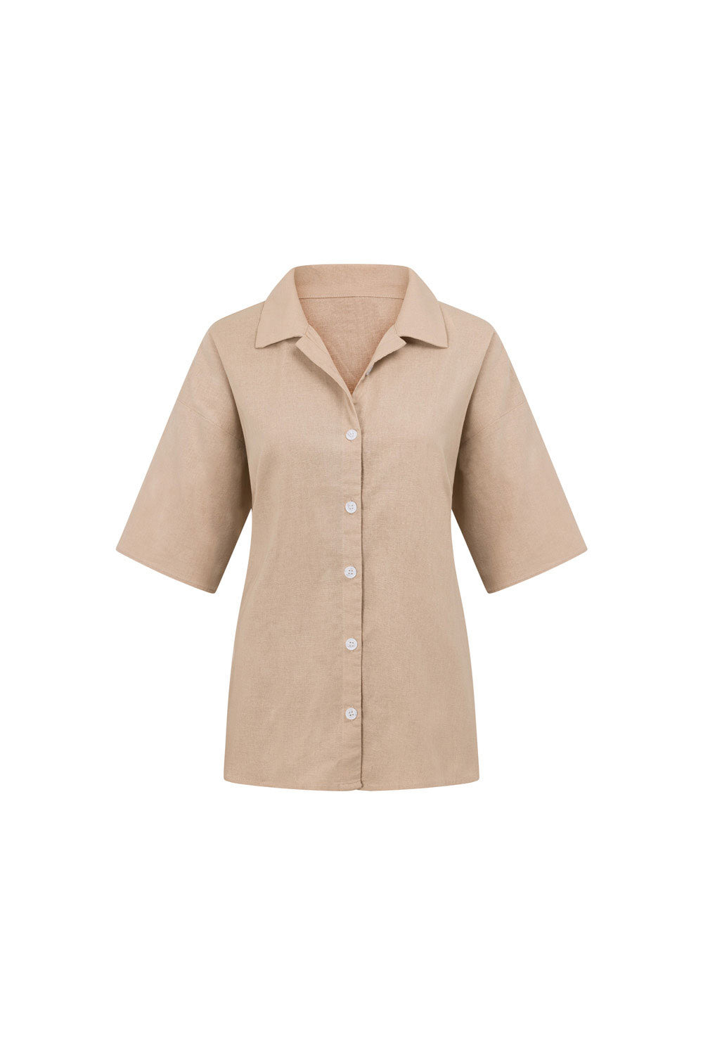 Tan-colored Cressida Women's Fashion Top - An Exclusive Sabo Design