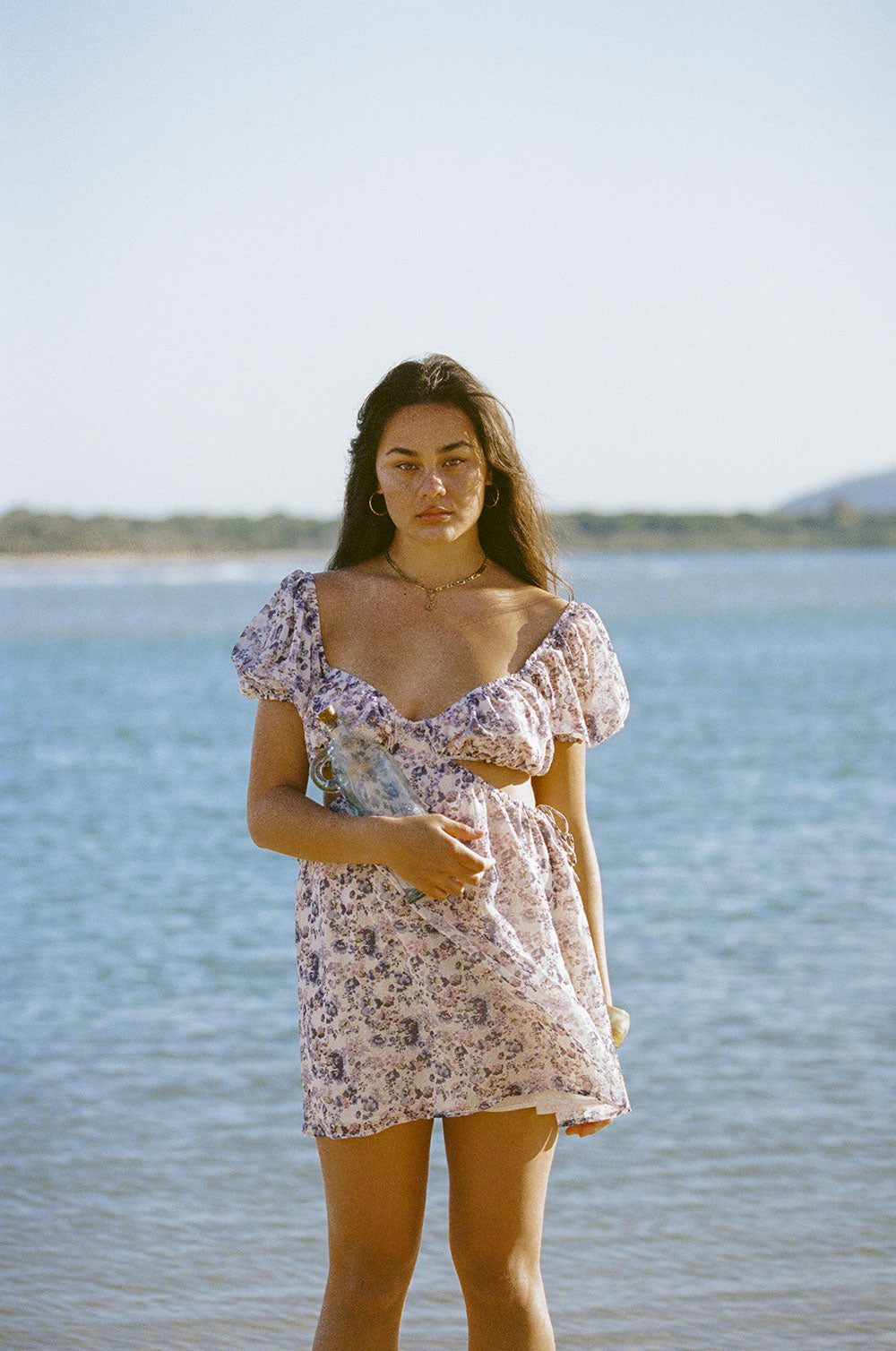 Charming Lilac Floral Eilish Dress for Your Vacation