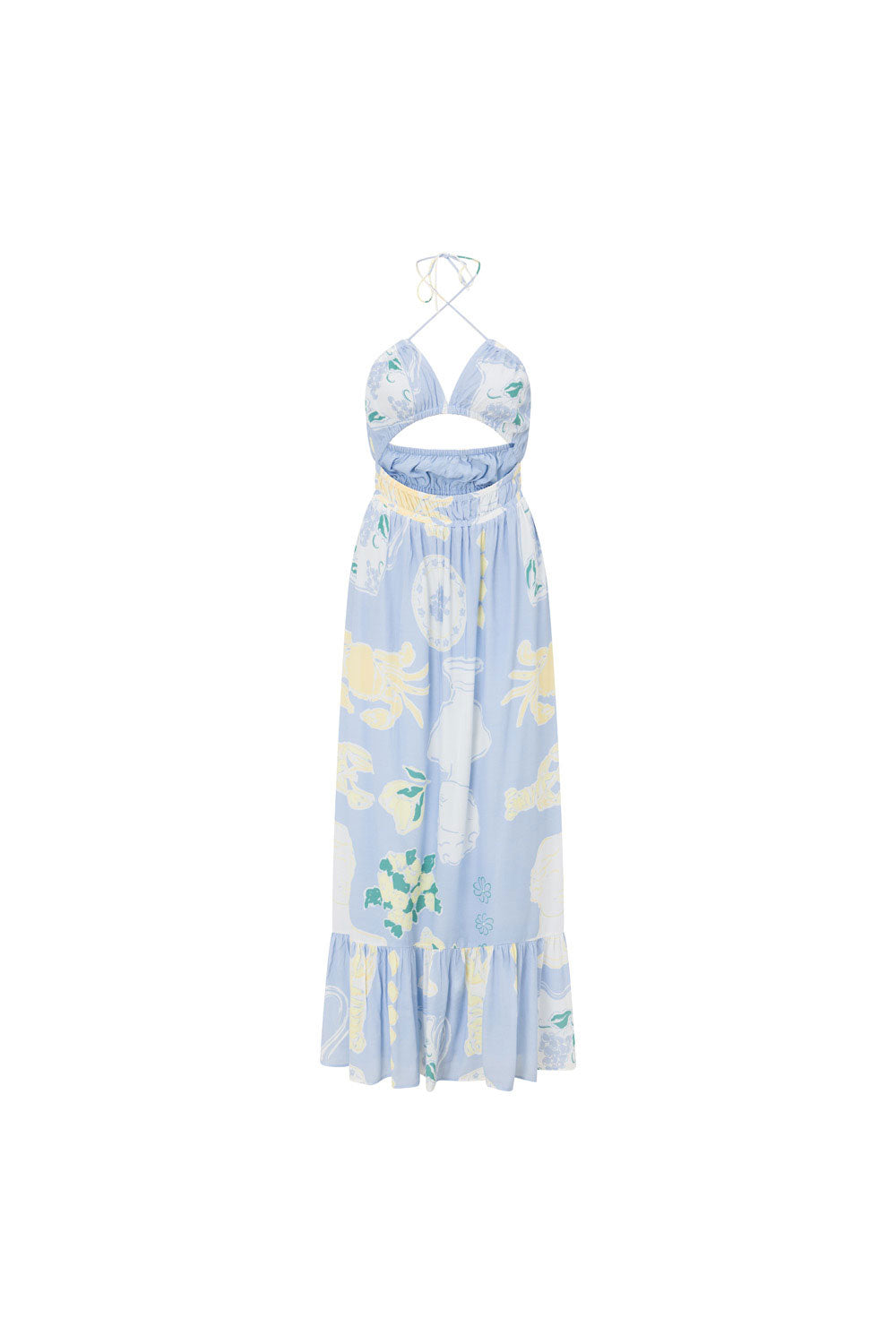 Exclusive Ciao Blue Ellsley Lightweight Viscose Crepe Dress