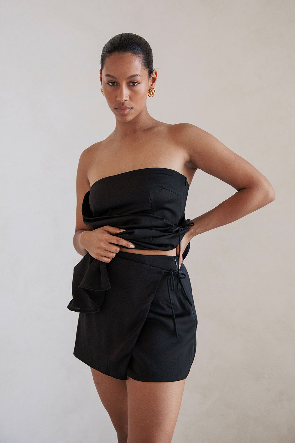 Stylish Women's Black Kleo Wrap Skirt for Fashionable Outfits
