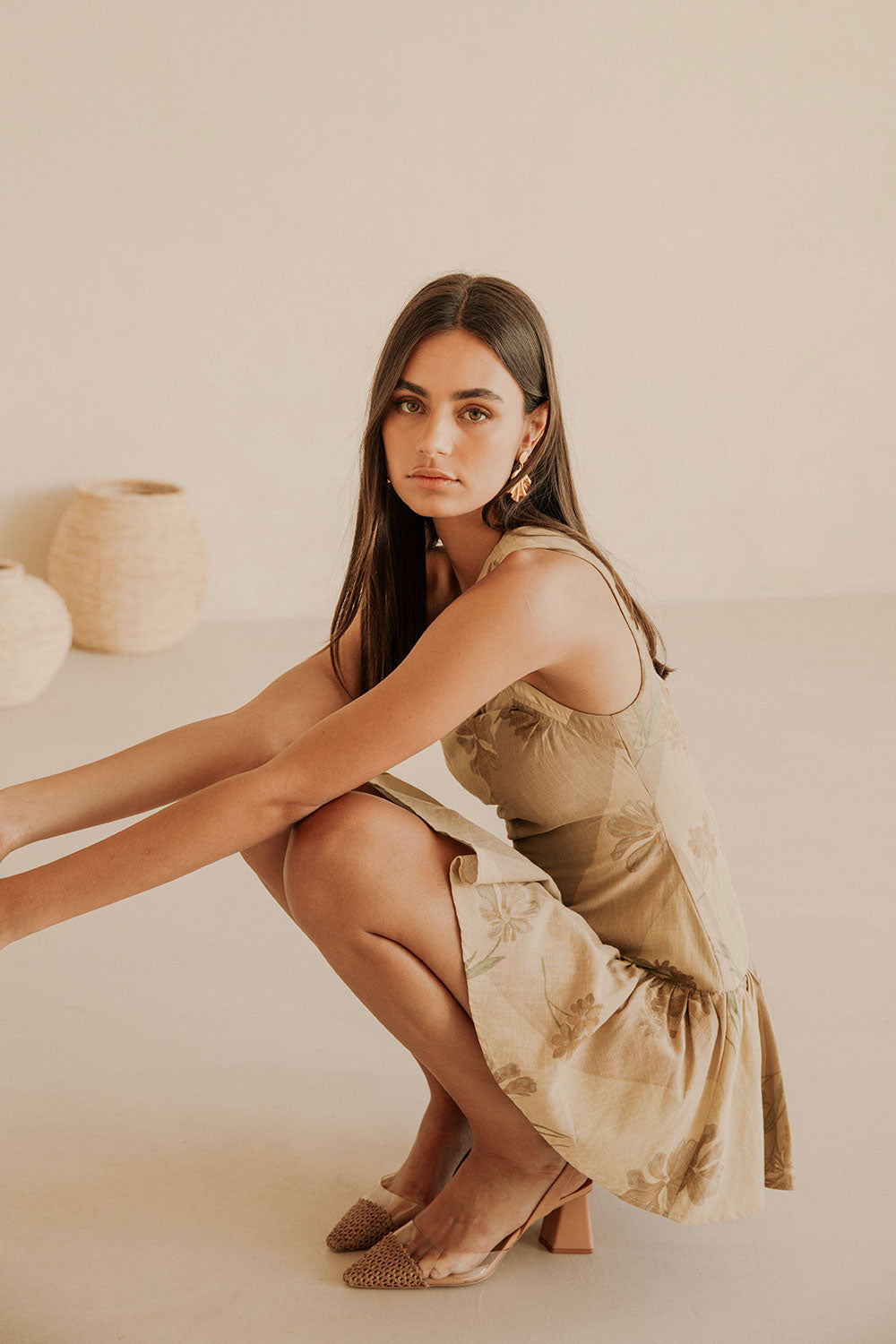 Unique Tawny Bloom Ellira Sample Dress for Exclusive Wear