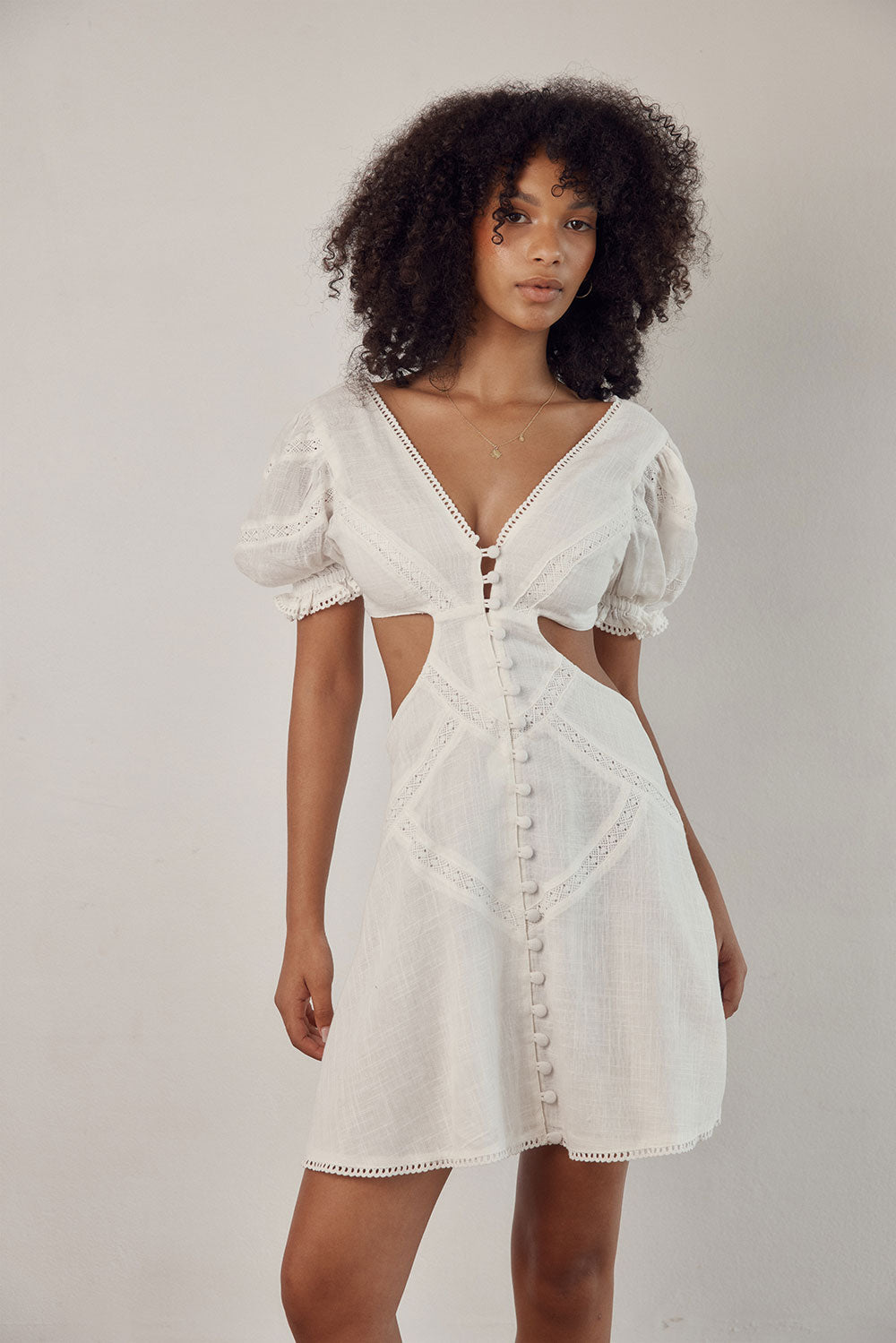 Exquisite Paisley Patterned Cutout Women's Dress