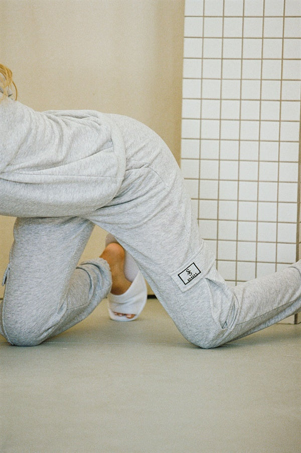 Sabo-Designed Marl Grey Terryback Soft Women's Dominica Sweatpants