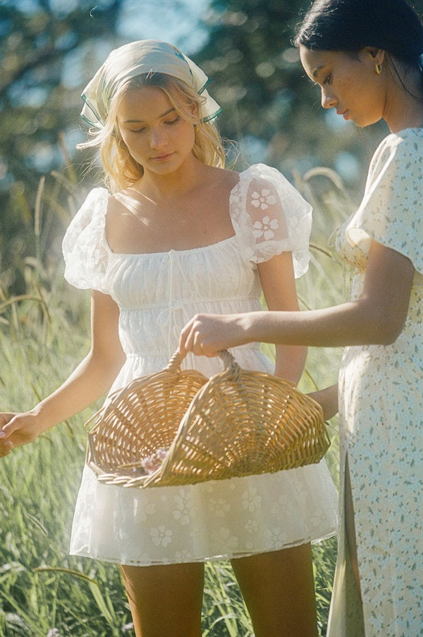 Unique Harrow Puff Dress - One-of-a-Kind Sample with Faint Brown Mark