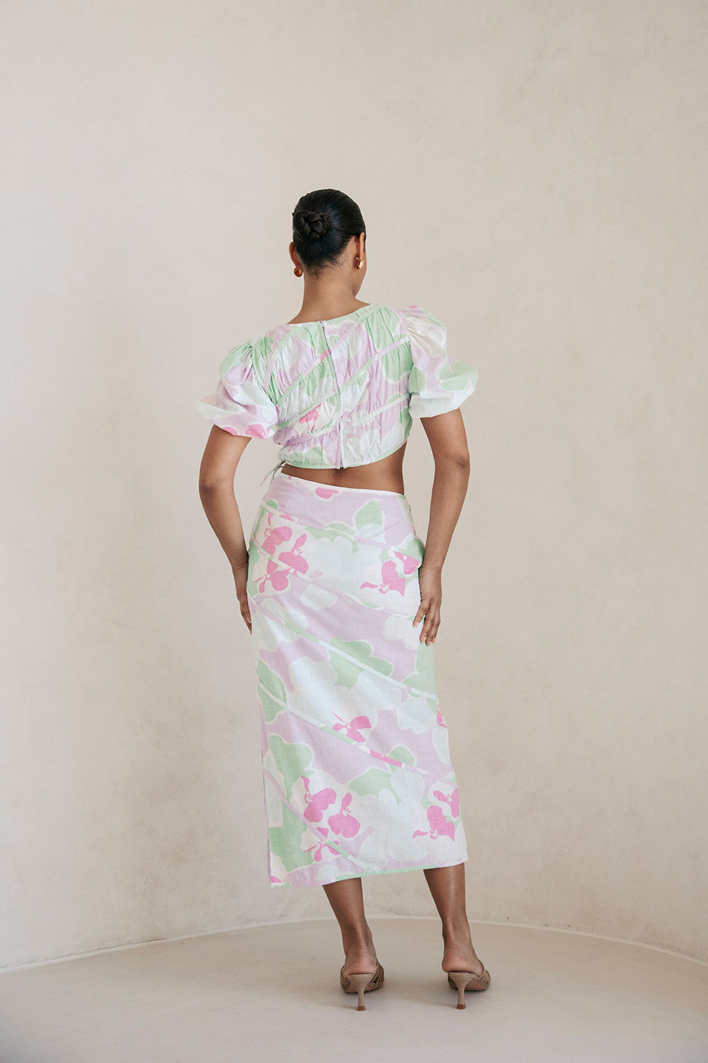 Charming Elika Top with Exclusive Misty Floral Print