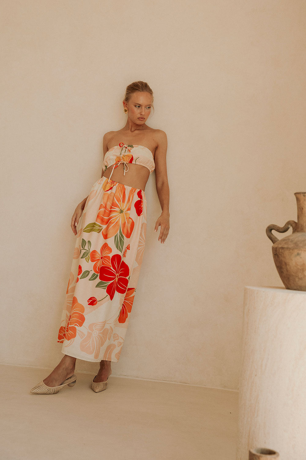 Sample Fashionable Fei Dress with Petal-Style Scarf