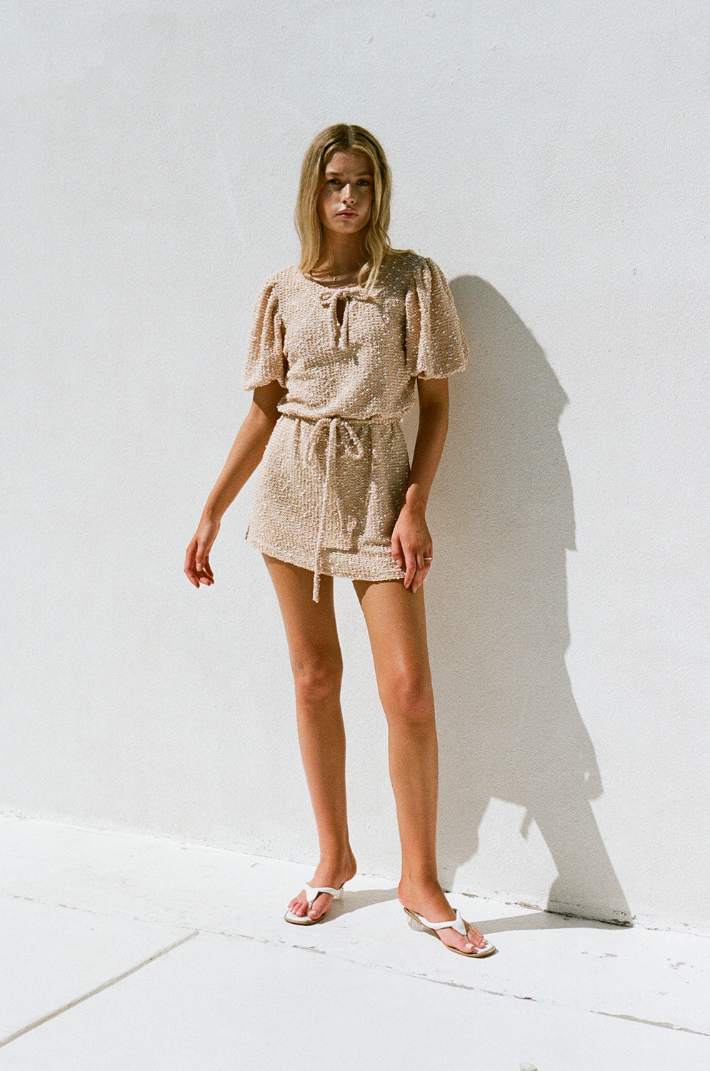Tan Fae Dress - Unique Sample for Fashion Lovers