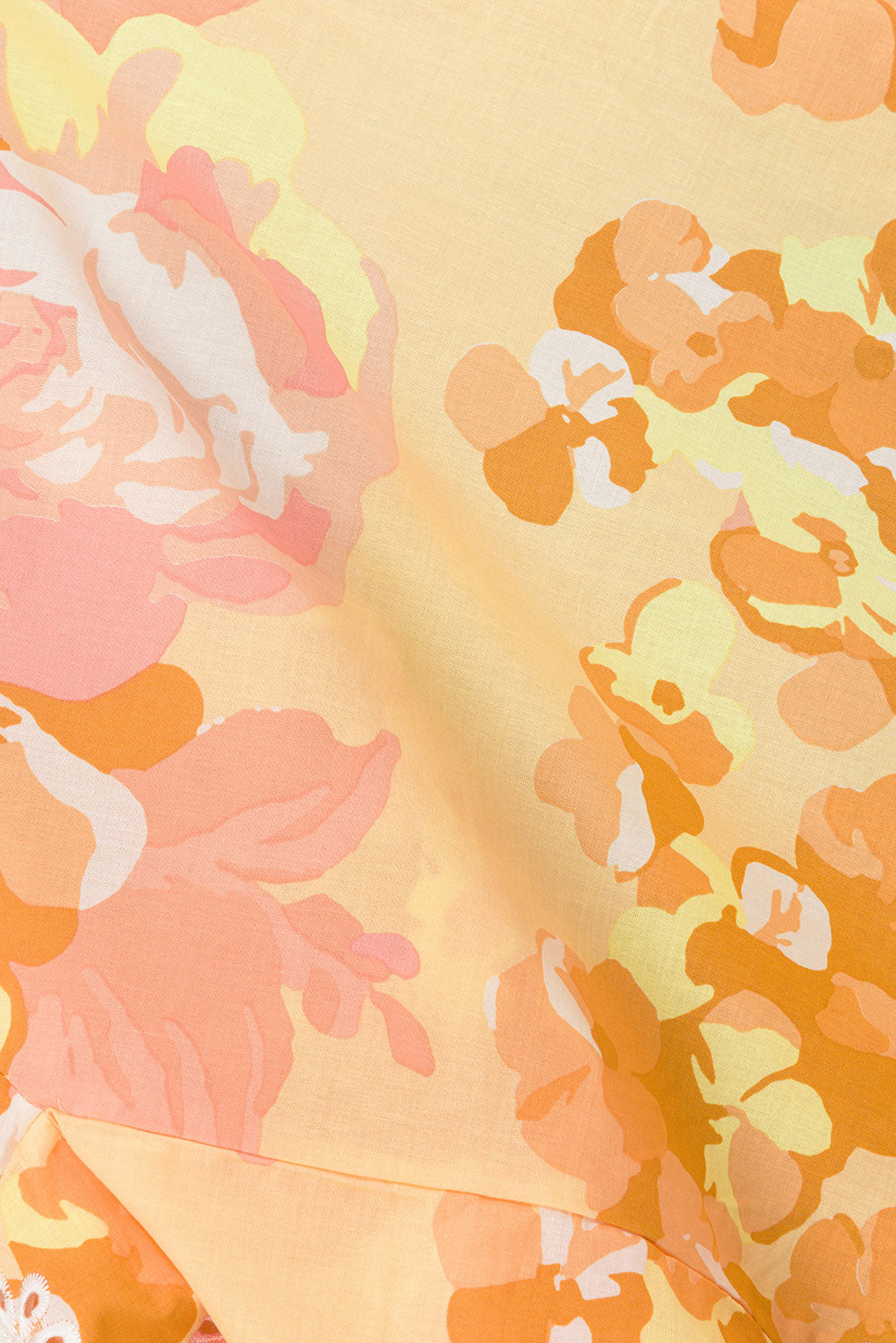 Sicily Women's Cotton Voile Top with Exclusive Breeze Floral Pattern