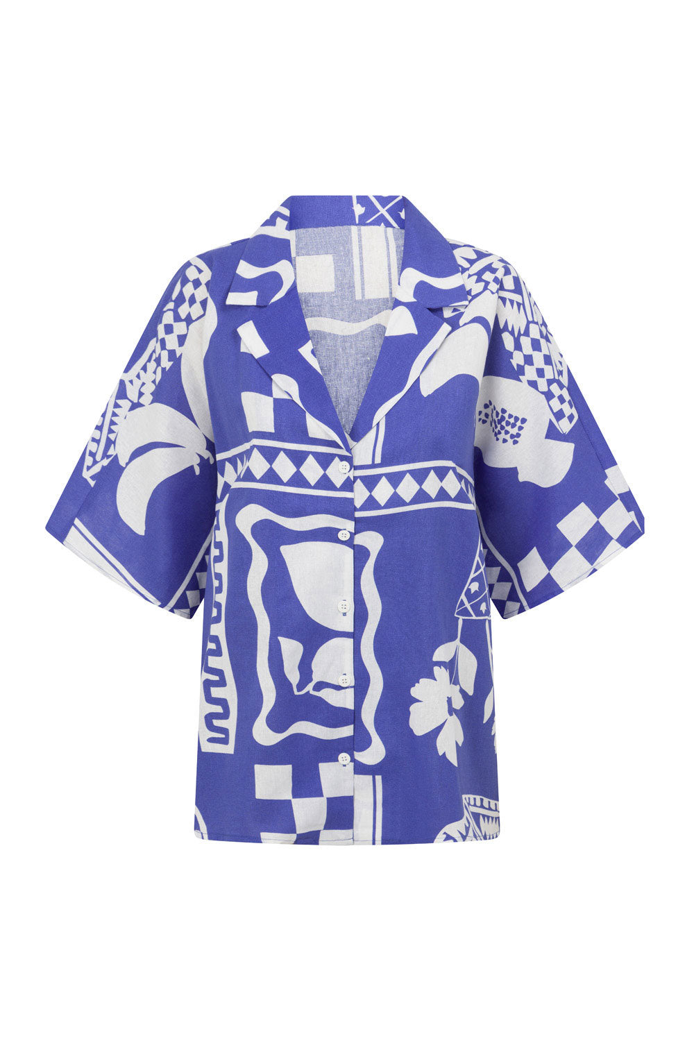 Sabo's Exclusive Seona Women's Summer Top in Lemon-Like Blue Color