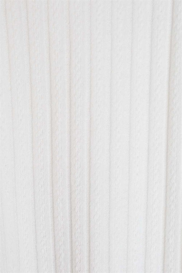 Exquisite Light Cream Soft Pointelle Jersey Backless Zahli Dress
