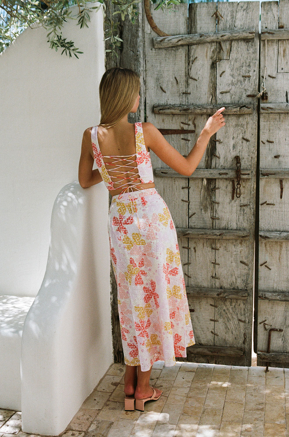 Exclusive Pollen Print Keara Midi Skirt for Women