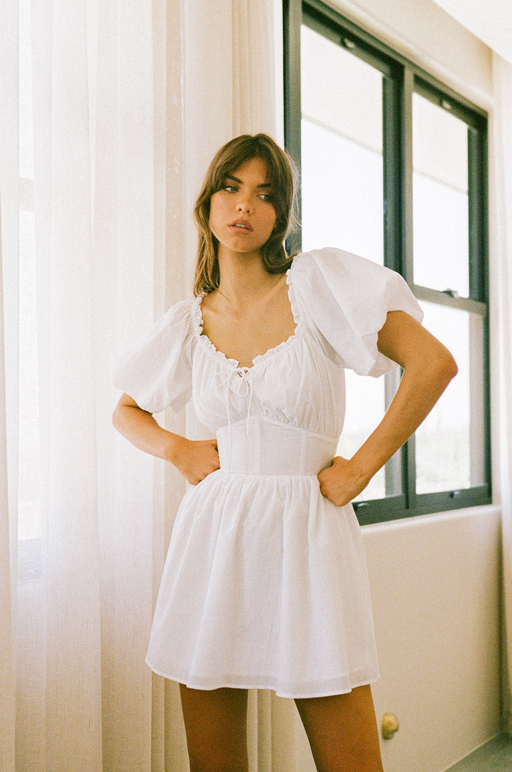 Unique White Nyrobi Dress - Sample for Personal Wear