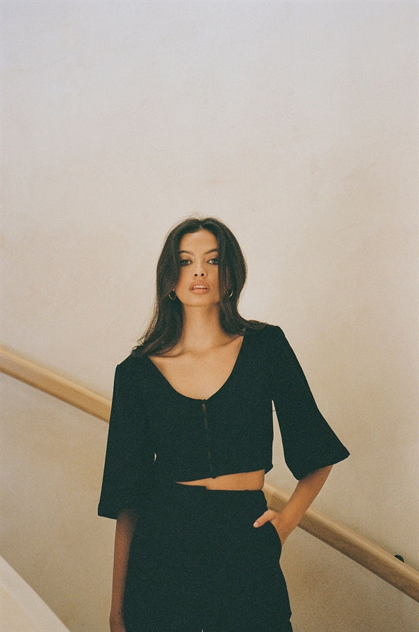 Exclusive Black Denim Keely Women's Top