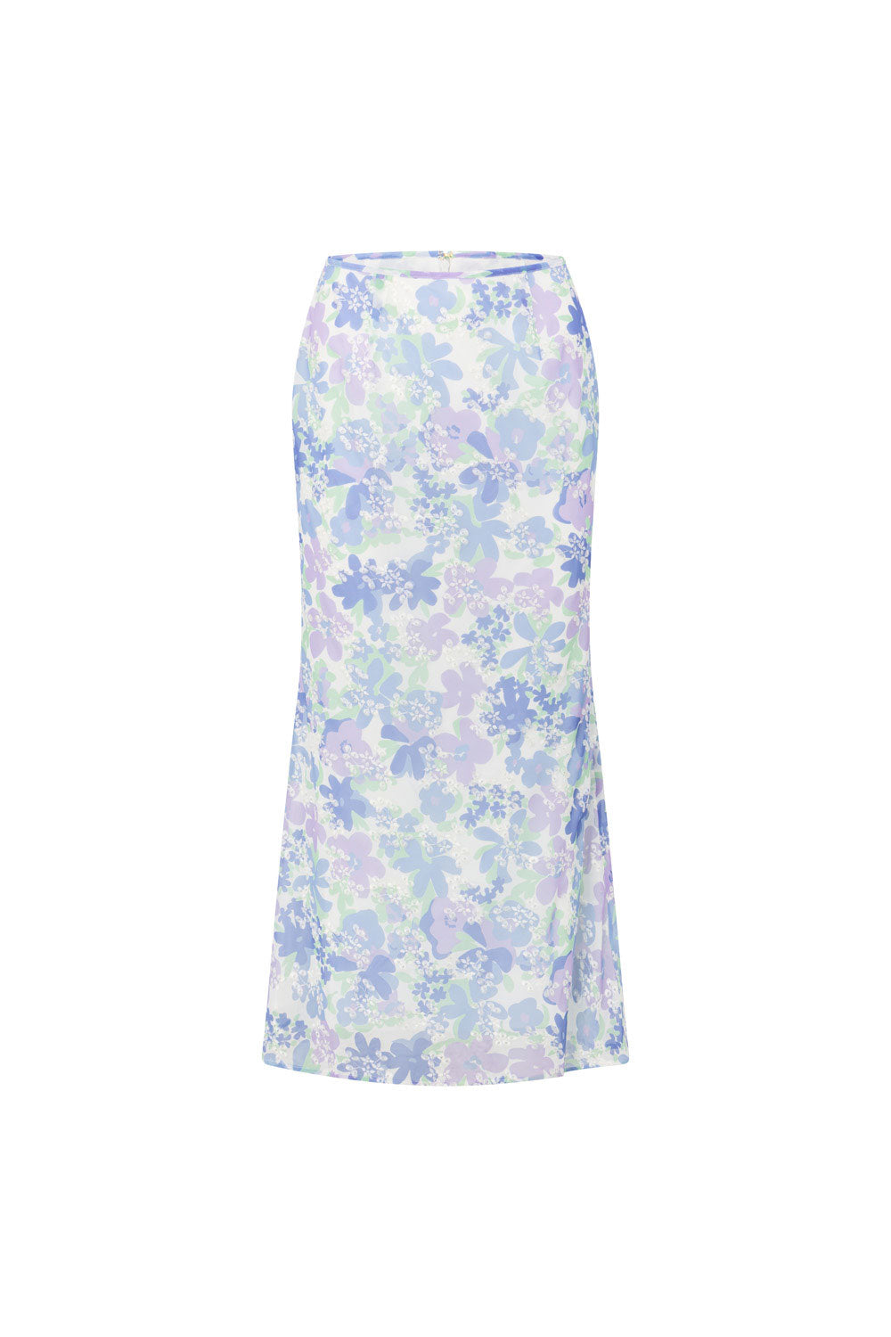 Exquisite Juniper Floral Robyn Midi Skirt with Flare Fit