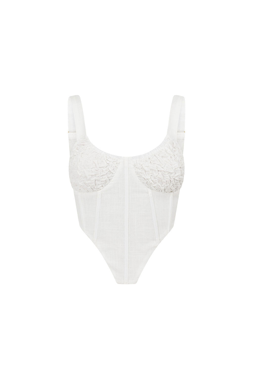Exclusively Designed Sabo Arlo Women's Off-White Natural Cotton Corset Style Top