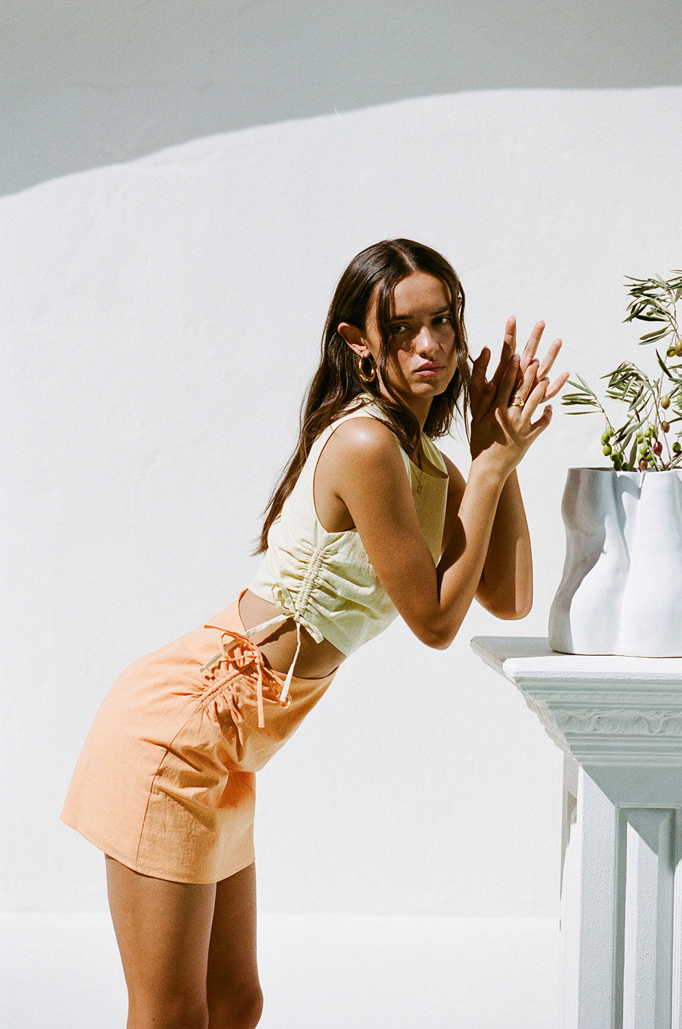 Unique Isabel Drawstring Sample Dress - A One - of - a - Kind Fashion Piece