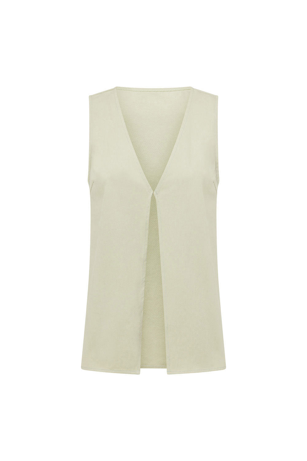 Soft Mint Hue Structured Natural Cotton Loralei Top