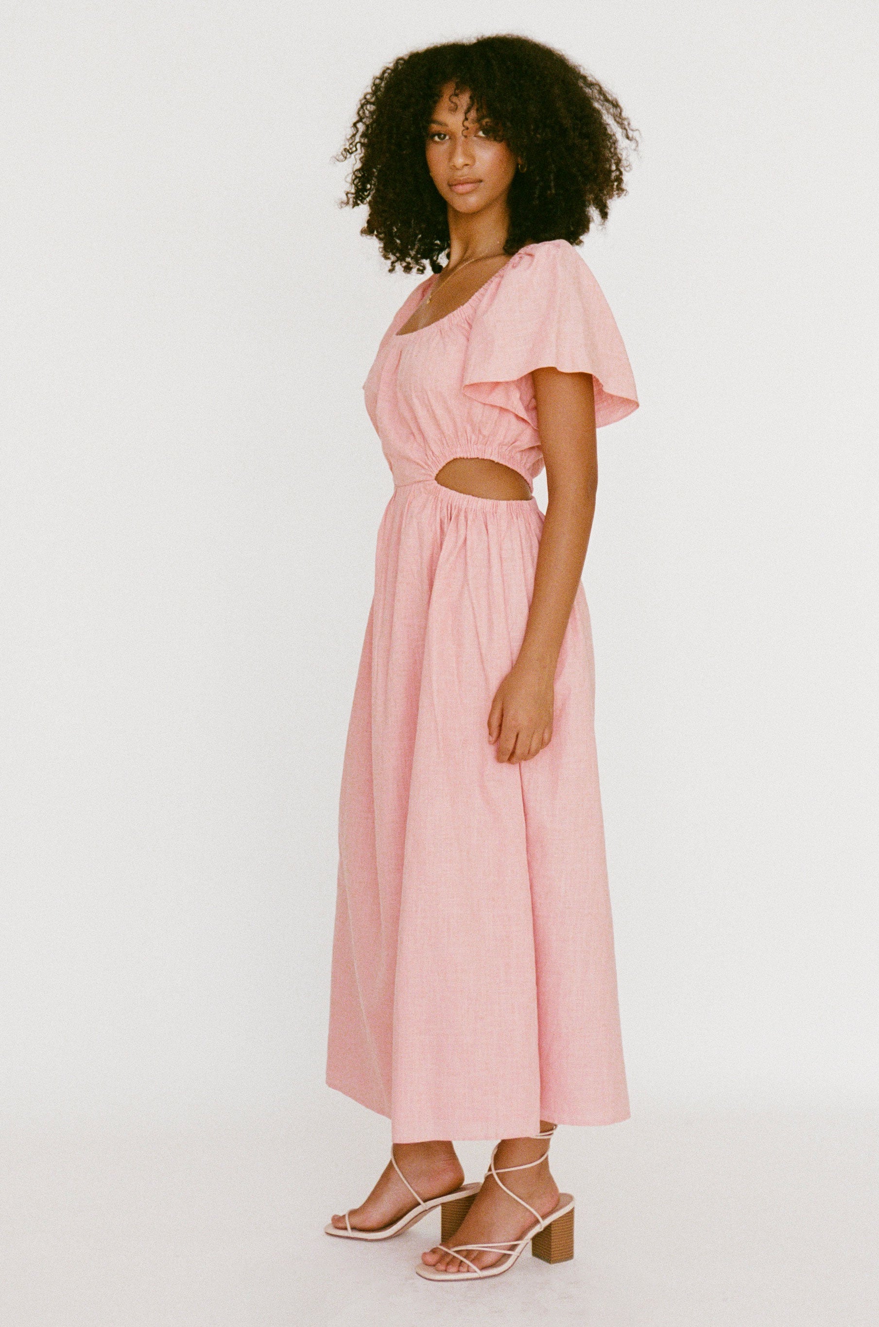 Exquisite Pink Ezzy Midi Dress for Special Events