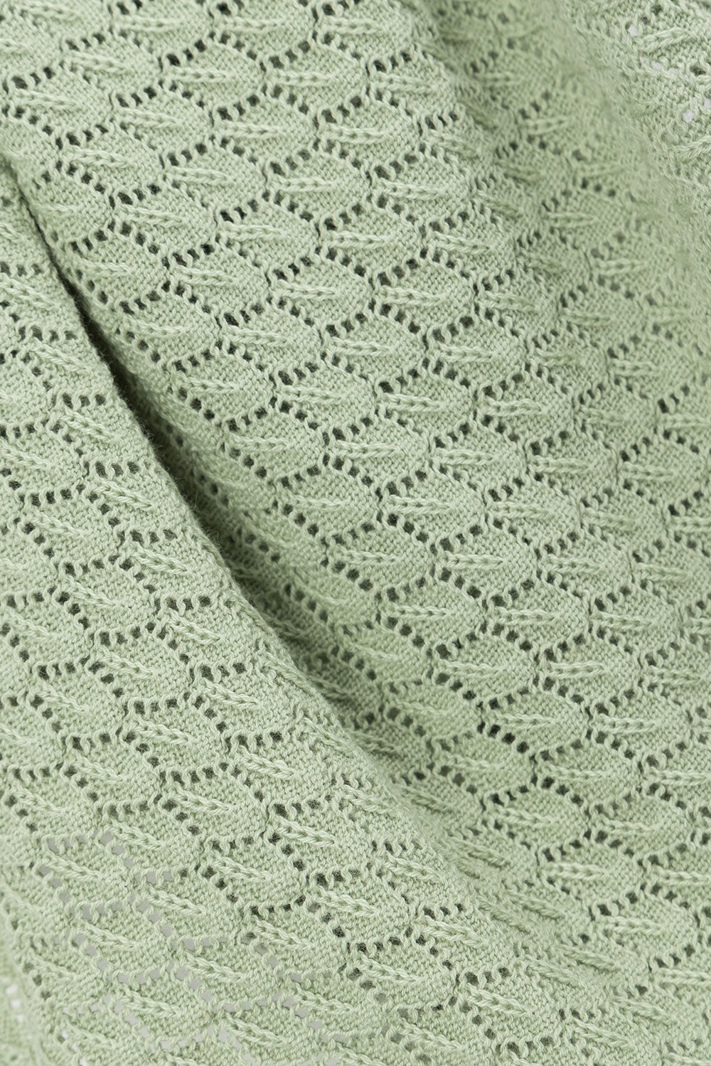 Exclusively Designed Allona Women's Sage Cotton Blend Pointelle Knit Wrap Mini Skirt