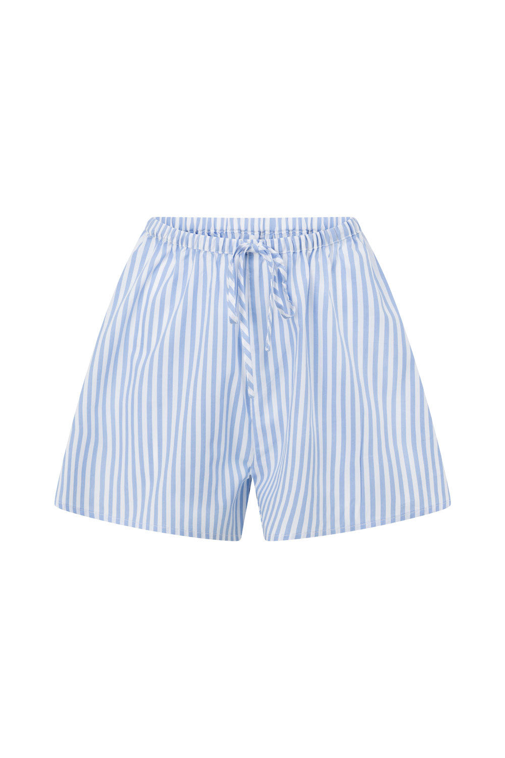 Stylish Sky Blue and White Striped Pennie Shorts for Summer