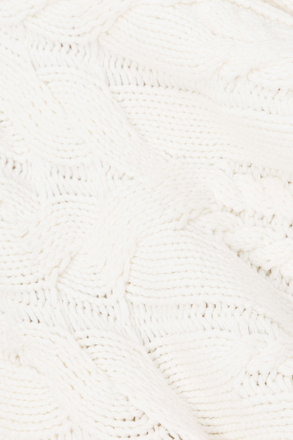 Paquita Women's High - quality Cotton Blend Cable Knit Cream Sweater